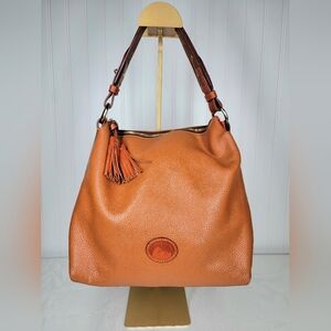 Dooney & Bourke Vintage Sloan Hobo Duck Logo Pebble Grain Leather Shoulder Bag